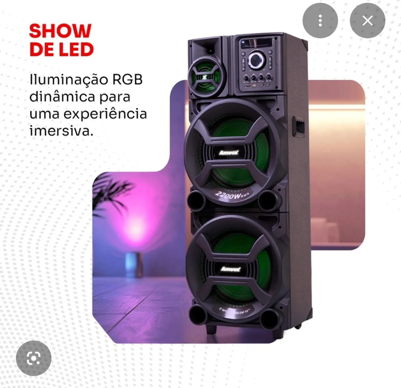 Caixa de som Ambos 2200w RMS aca 2201 000503a69 - Equipamentos e