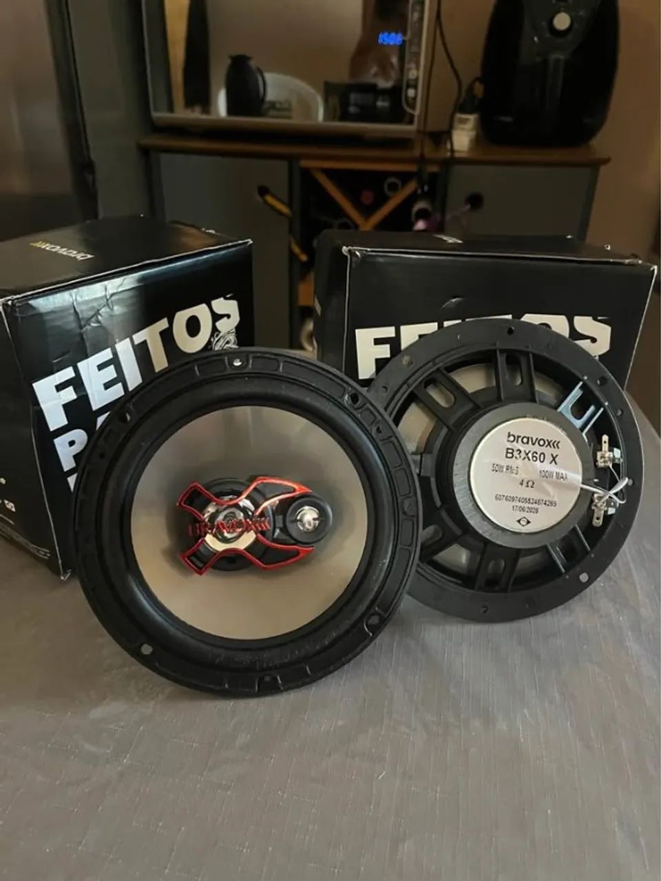 Par de Alto falante de porta de 6 polegadas bravox de 100wrms o par - Foto 2