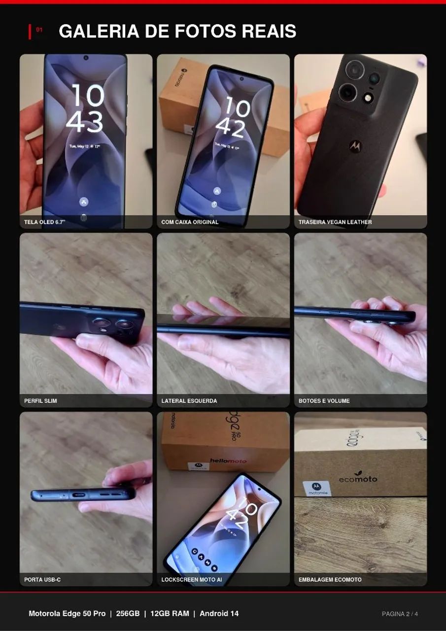 Motorola Edge 50 Pro 256GB / 12GB RAM - Excelente Estado
