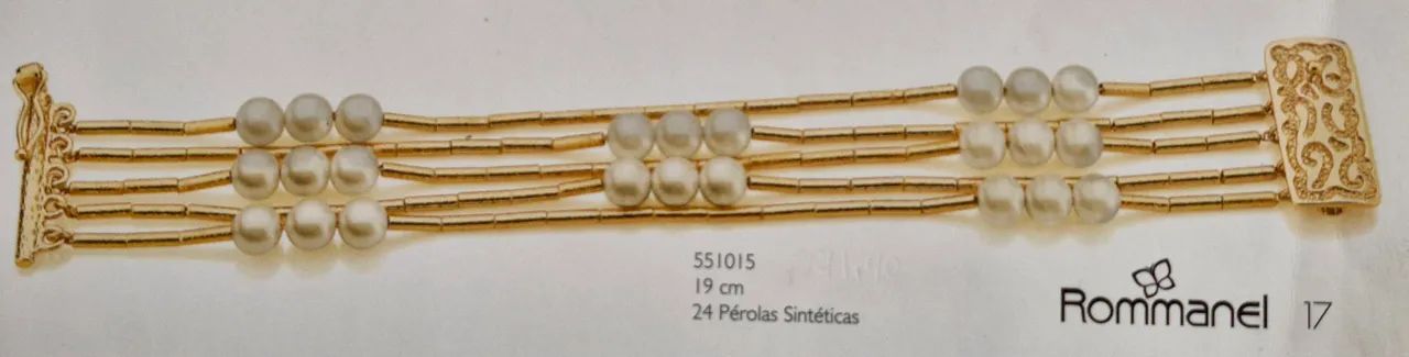 NOVA Semijoia Rommanel Pulseira banhada Ouro 18k - Original - Foto 5