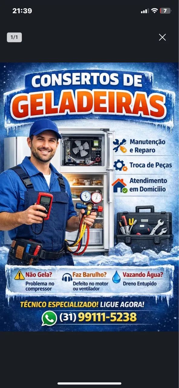 Conserto de Geladeiras e Freezer