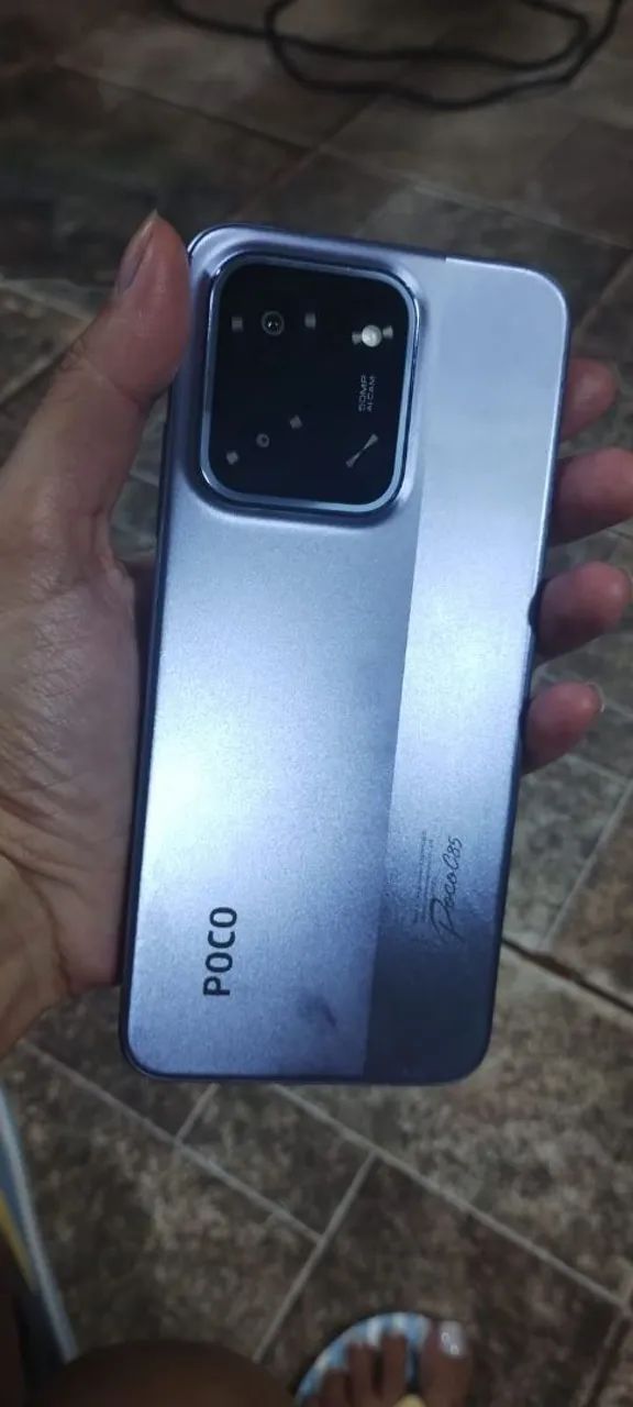 Celular poco c85 lilás 256gb 1 MES DE USO - Foto 2
