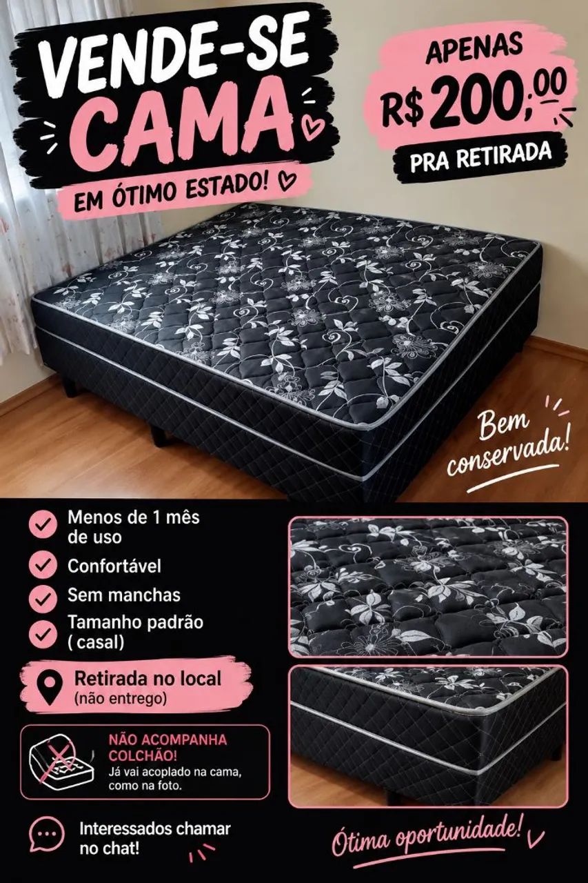 Vende se cama box com um mês de uso