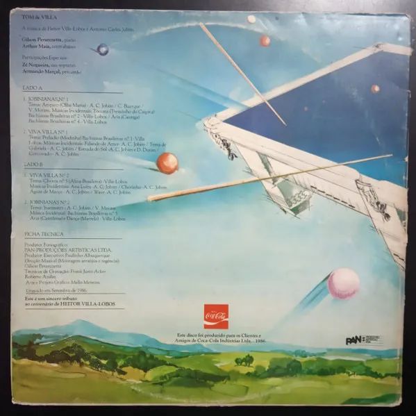 LP DISCO DE VINIL - TOM & VILLA, DE GILSON PERANZZETTA E ARTHUR MAIA, EDIÇÃO 1986 - Foto 2