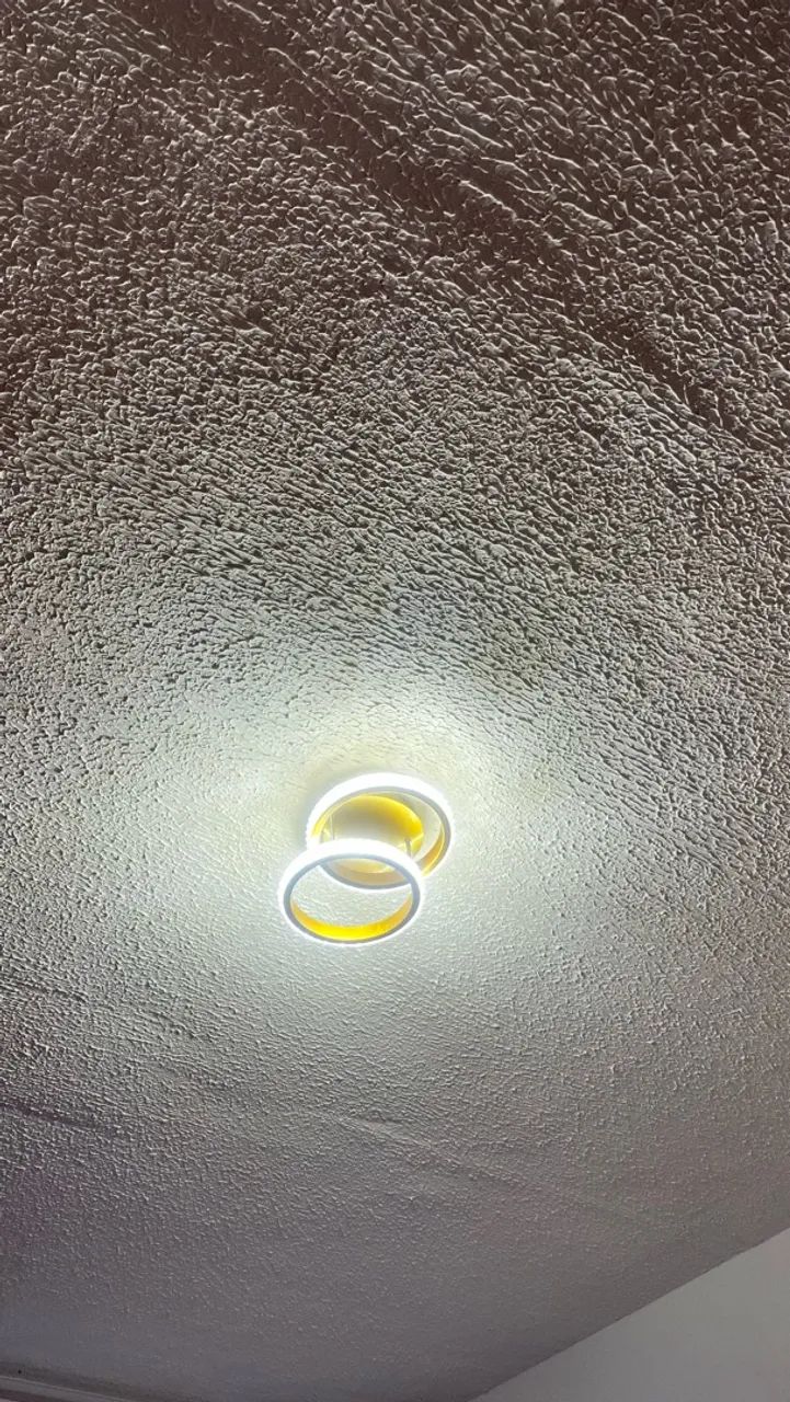 LUMINÁRIA CRAVEJADA DOURADA COM 3 cores  - Foto 2