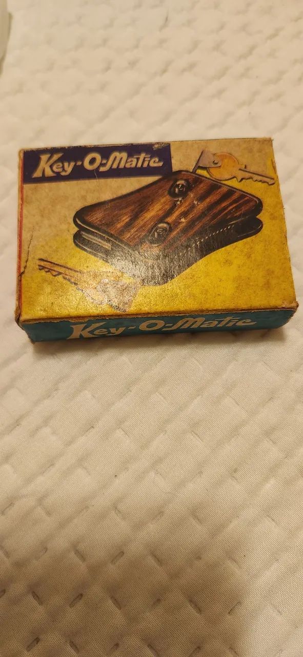 porta-chaves automático vintage Key-O-Matic antiguidade, chaveiro, retro, antigo