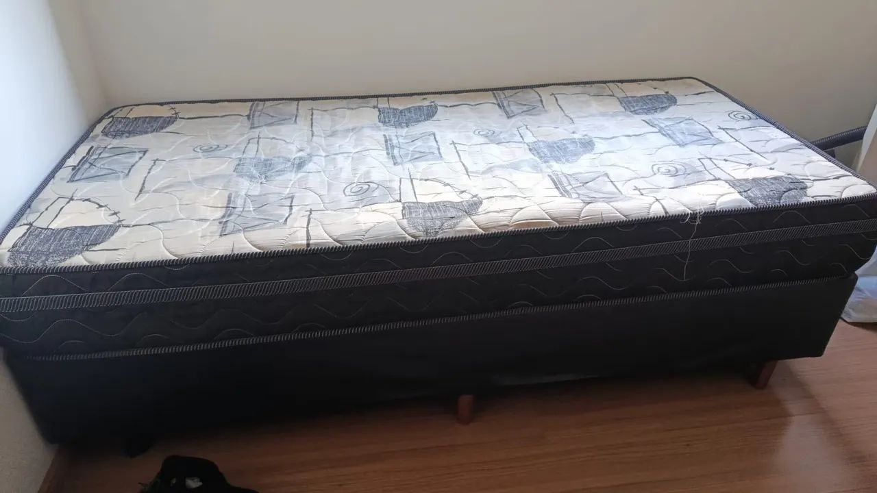 Cama box solteiro+colchao