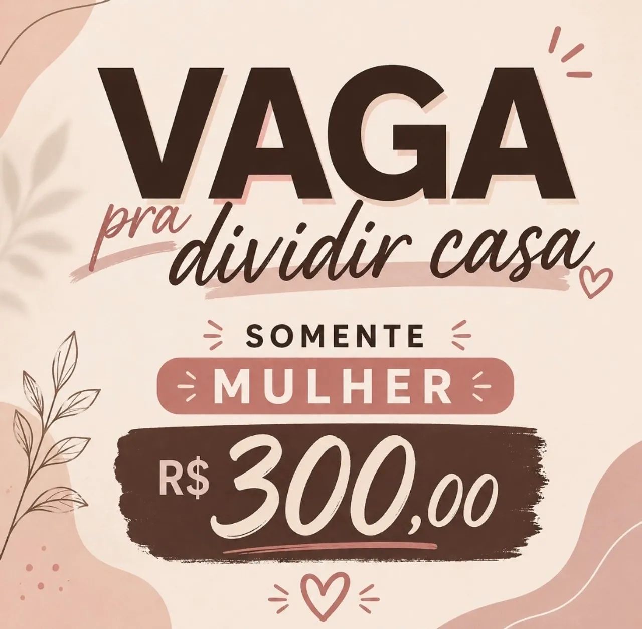 Vaga para quartos 