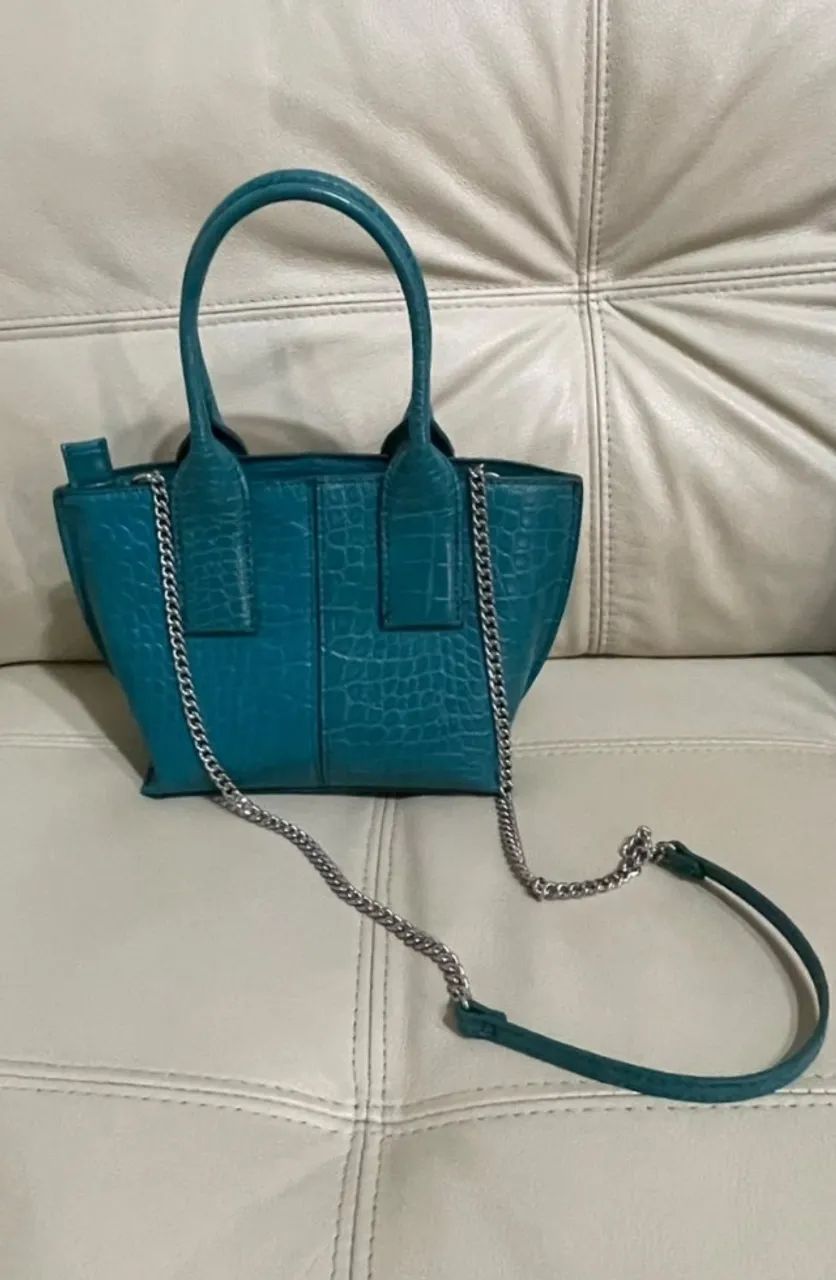 Bolsa Croco - Zara Azul - Foto 3