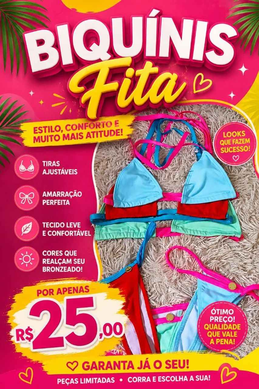 Biquínis e saídas 
