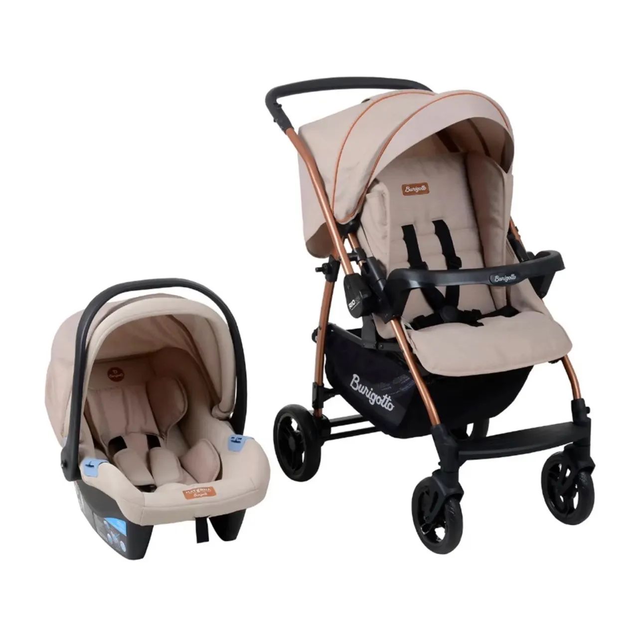 Carrinho com bebe conforto 