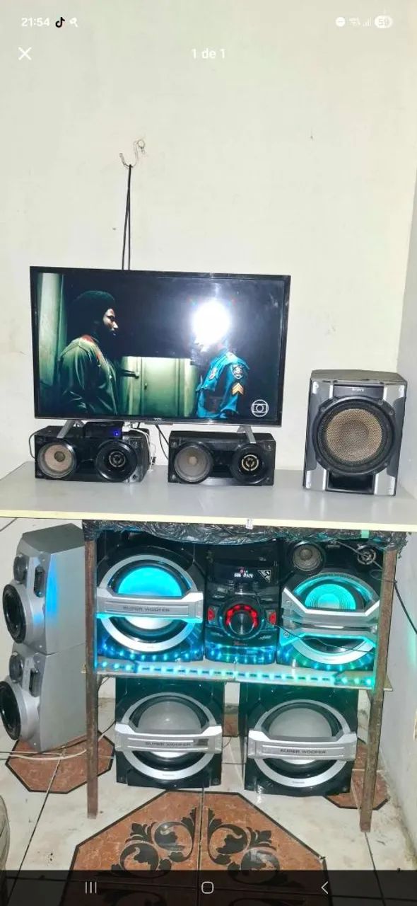 Caixas acústica Panasonic 800w super woofer - Equipamentos e