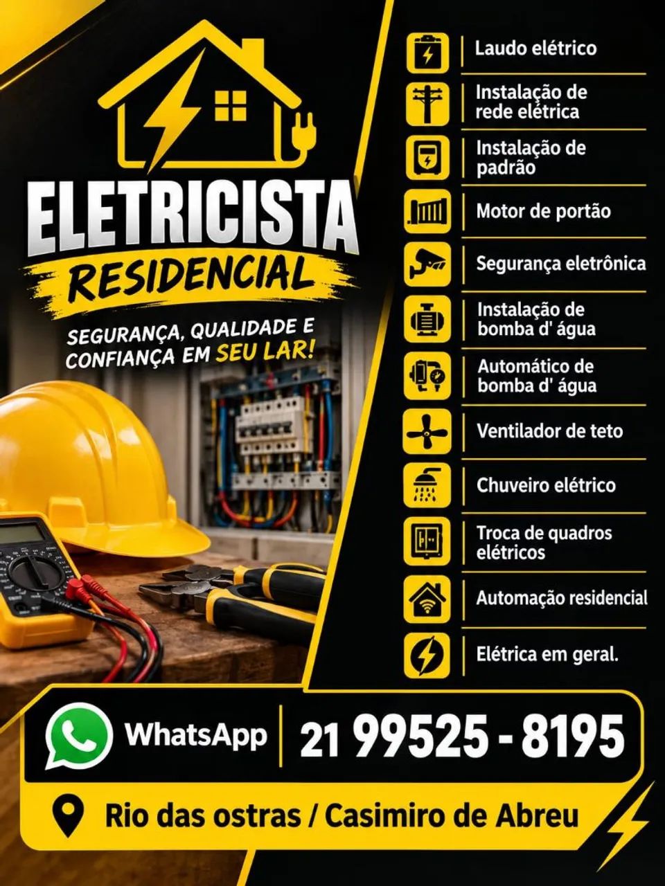 Eletricista residencial eletrotécnico 