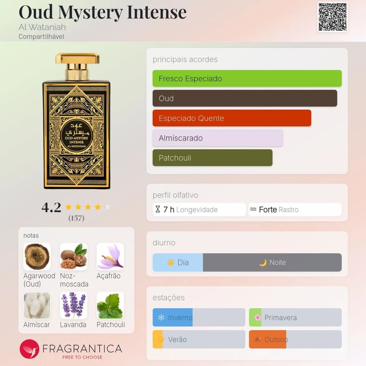 Perfume Árabe Oud Mystery Intense Al Watamiah - Foto 4