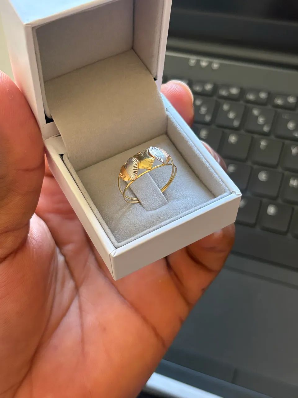 Anel em ouro 18 k - Foto 2
