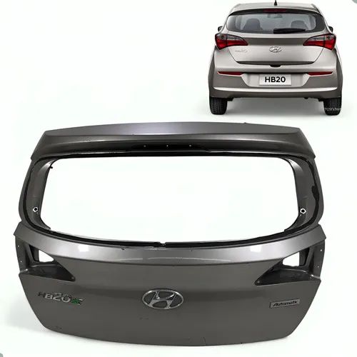 Tampa Traseria Porta Malas Hyundai Hb20 2012 A 2019  Cinza - Foto 11