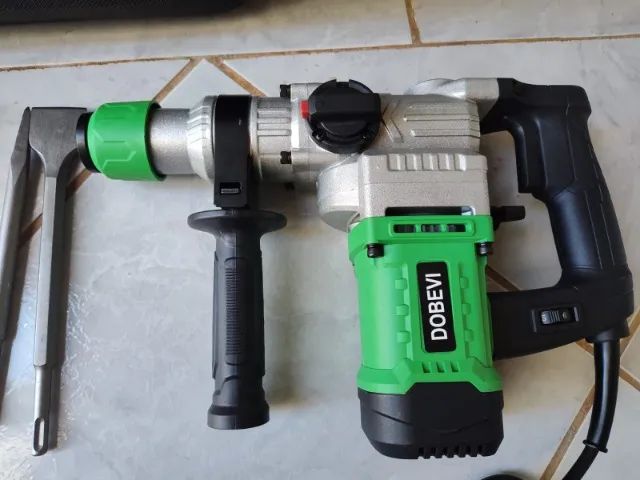 Martelo Elétrico 3 em 1 |Drill/Hammer/Chisel Modes+ Troca Rápida + Anti-Poeira & Absorção  - Foto 4