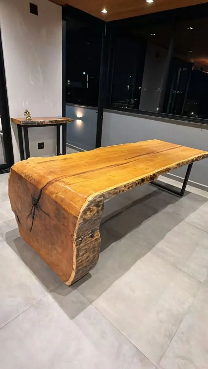 Mesa de Madeira Maciça (Cascata / Pranchão) - Fabricação Própria
