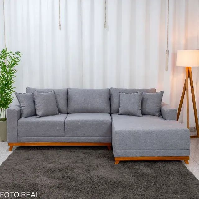 SOFÁ ARMÊNIA COM CHAISE  2.50M LINHO. PRONTA ENTREGA. - Foto 4