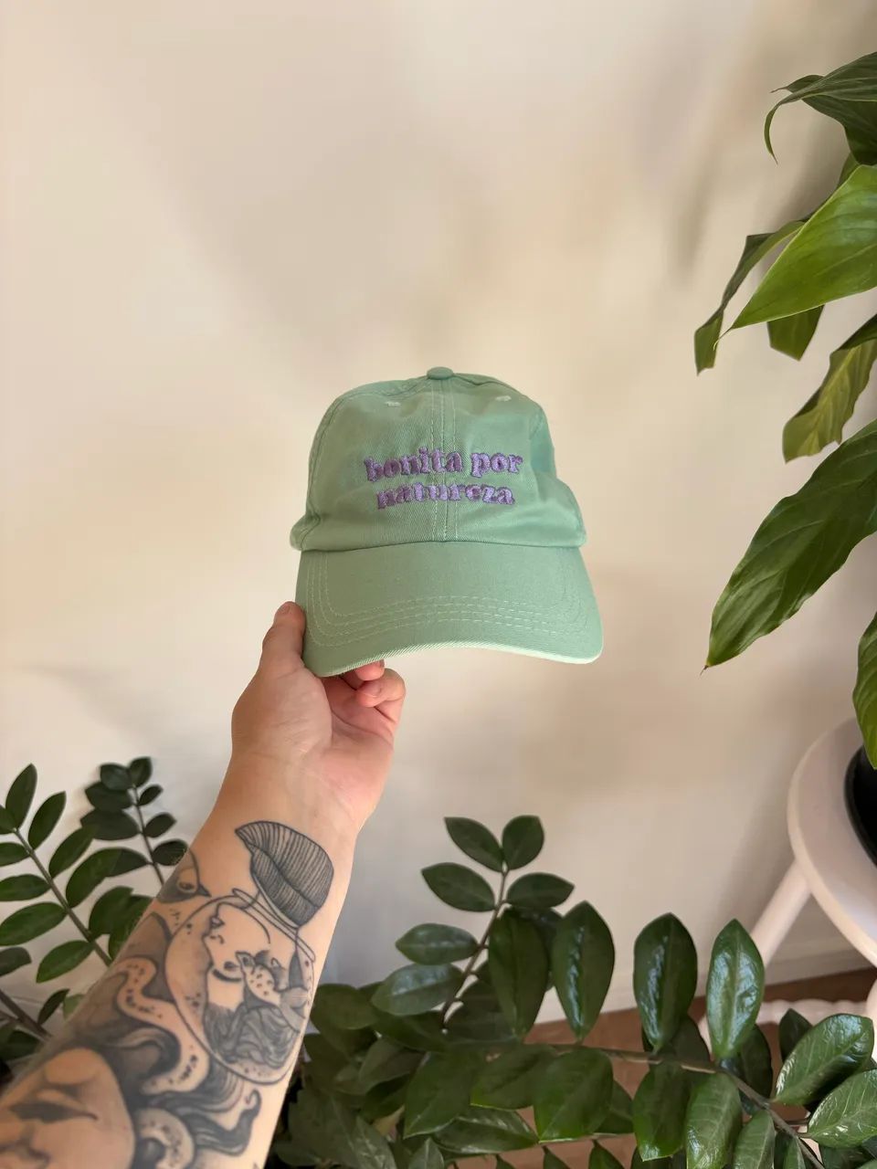 Boné verde água 