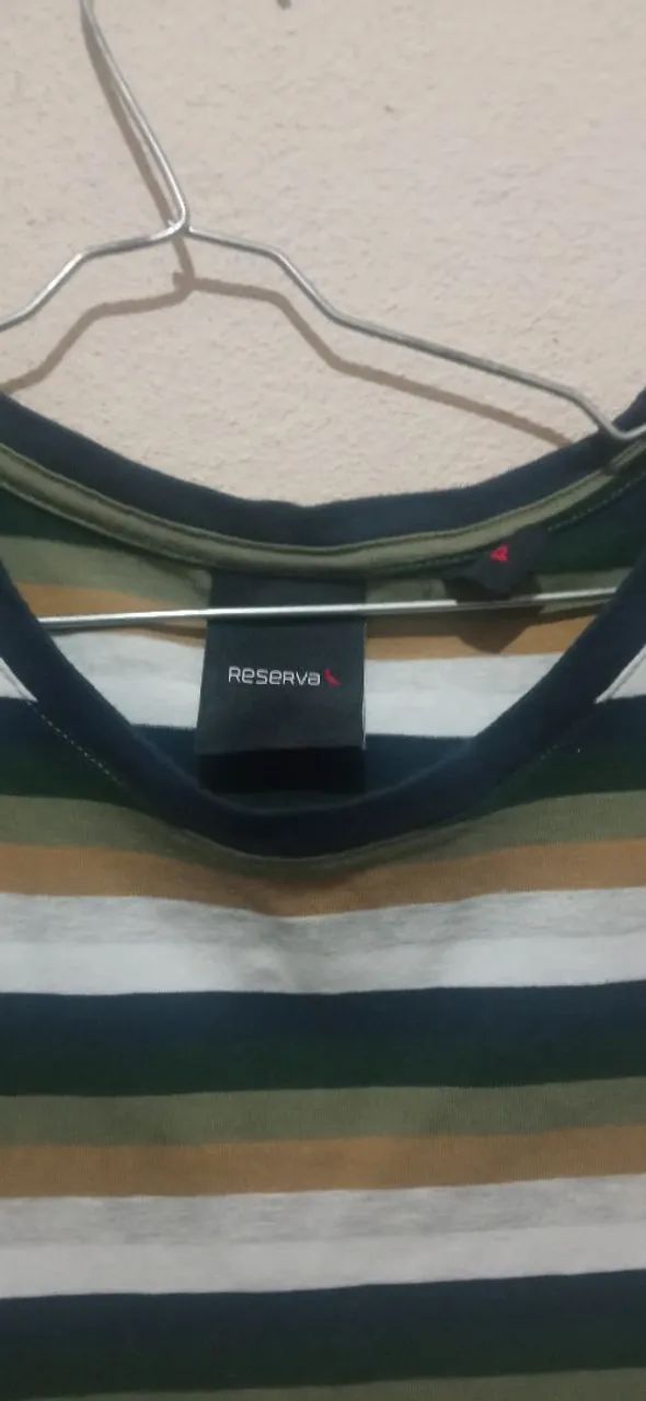 Camisa listrada reserva algodao tamanho p - Foto 3