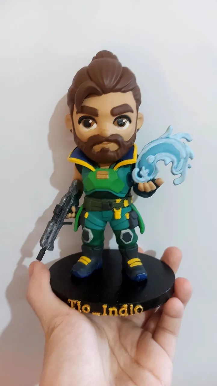 Boneco 3d com base personalizada  Harbor Valorant 