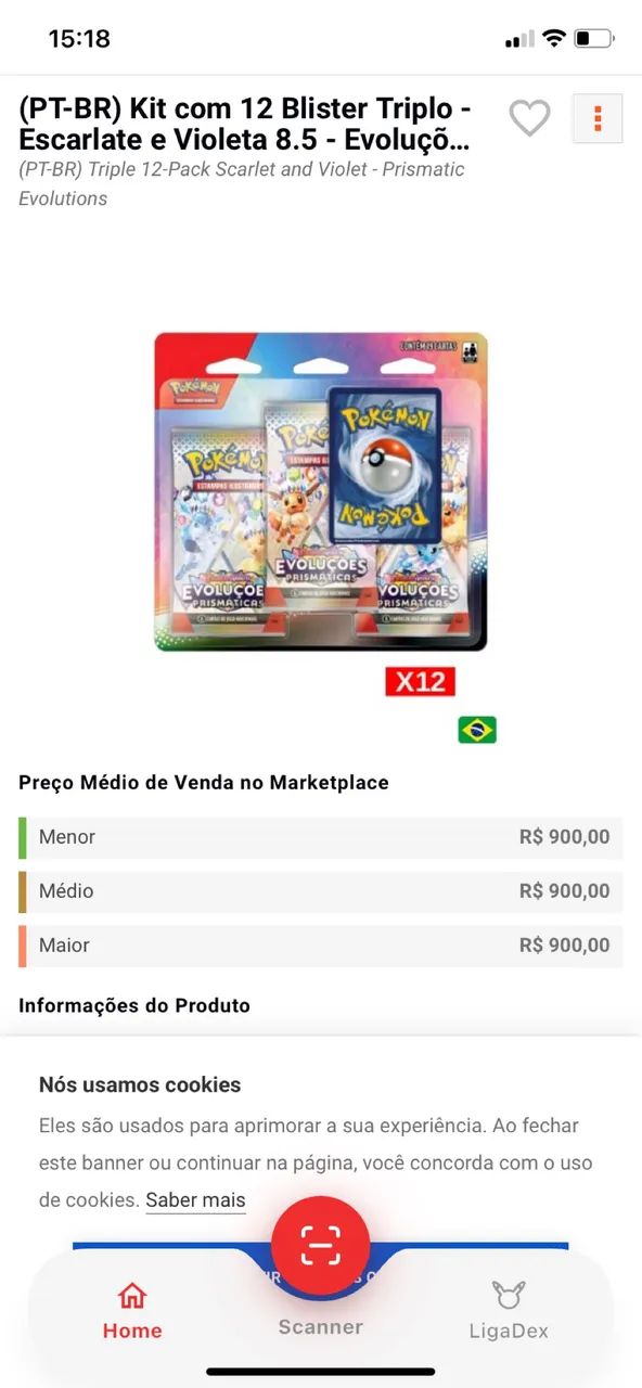 Case lacrada Triple Pack Evoluções Prismáticas (12x) - Foto 2