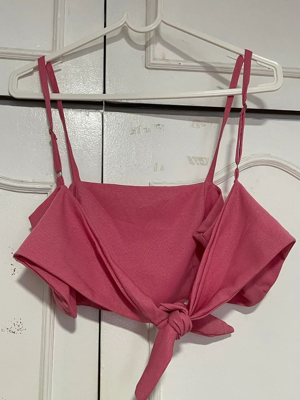 Cropped rosa com amarração  - Foto 3