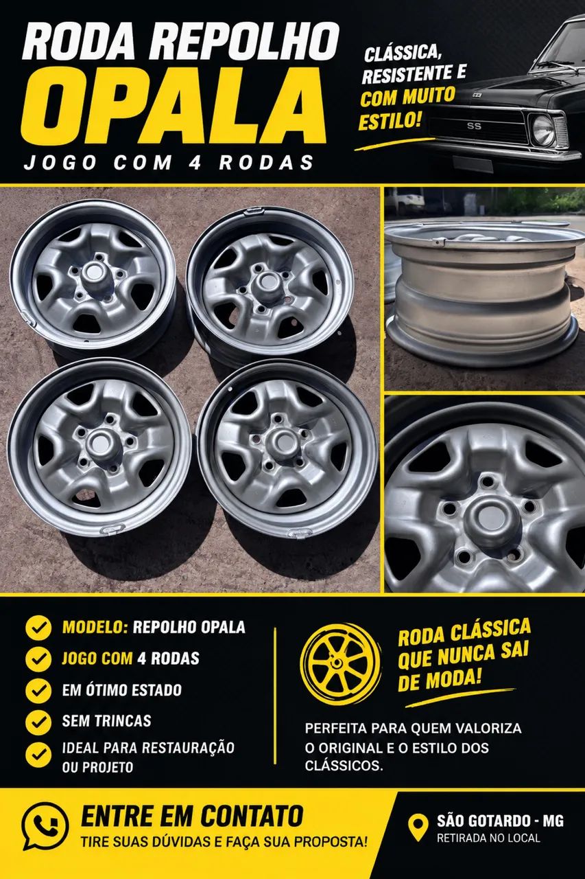 Jogo de roda Opala  - Foto 2