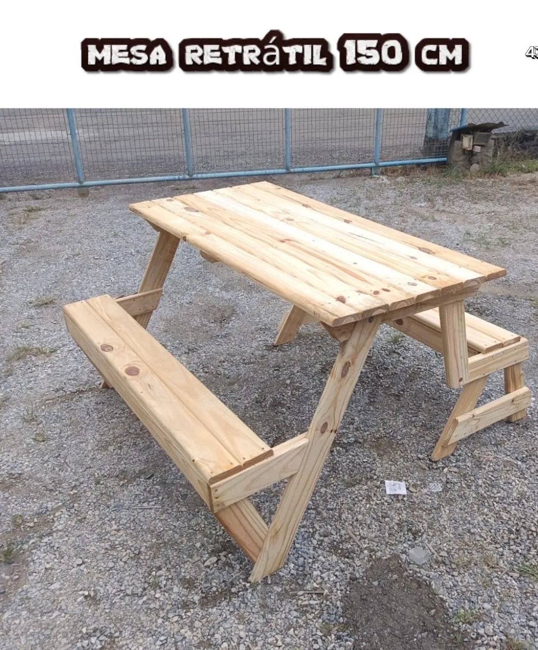 Mesa retrátil 150cm