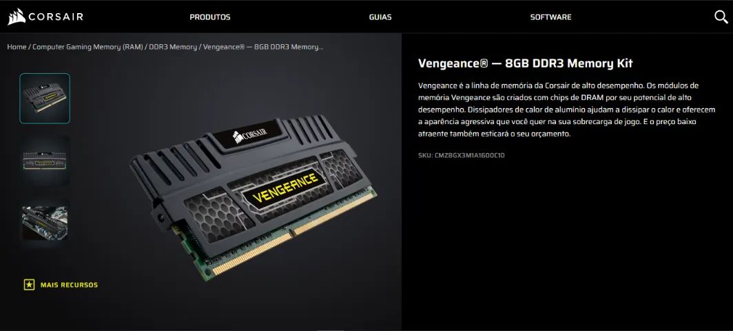 Memórias CORSAIR Vengeance® DDR3 (2x8GB) 16GB 1600MHz - Foto 6