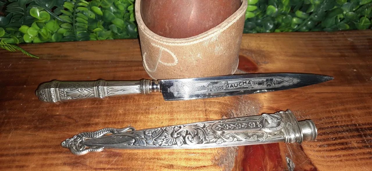 Faca prateada eberle floral 28cm - Foto 2