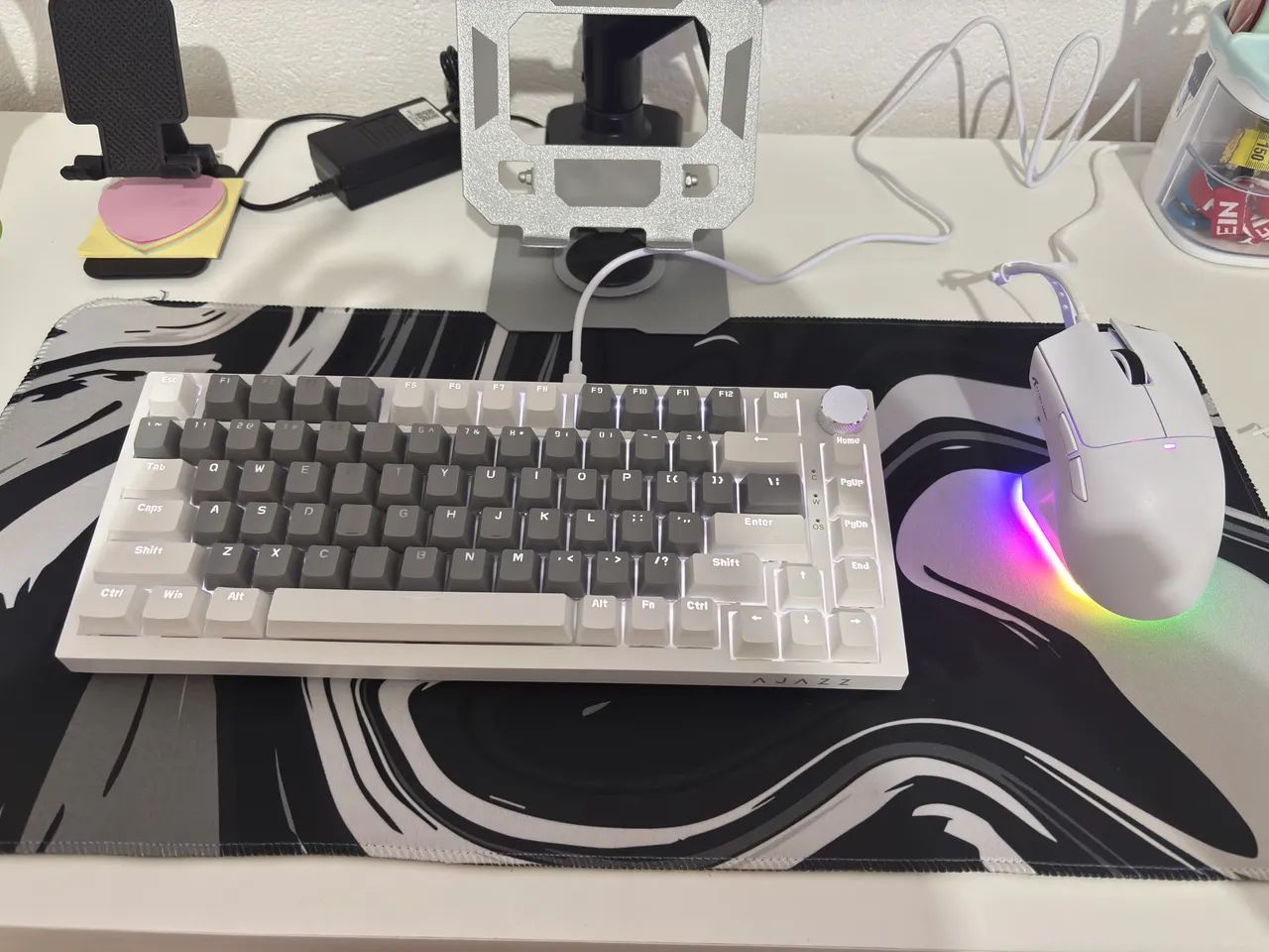 KIT TECLADO AJAZZ E MOUSE ATTACK SHARK GAMER - Foto 2