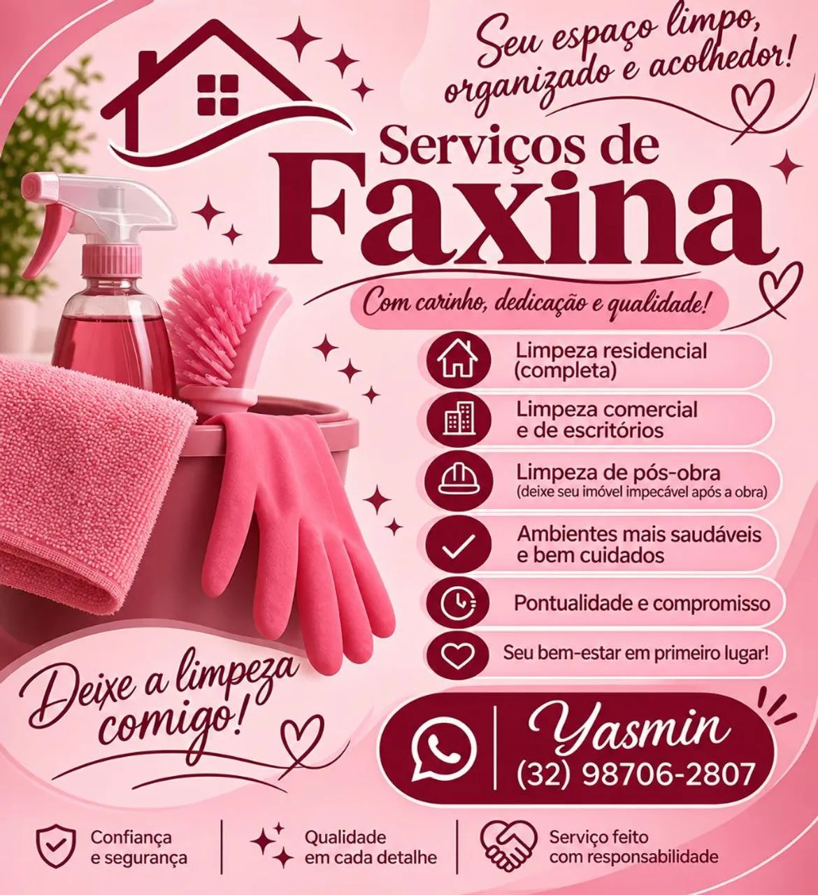 Trabalho com limpeza 