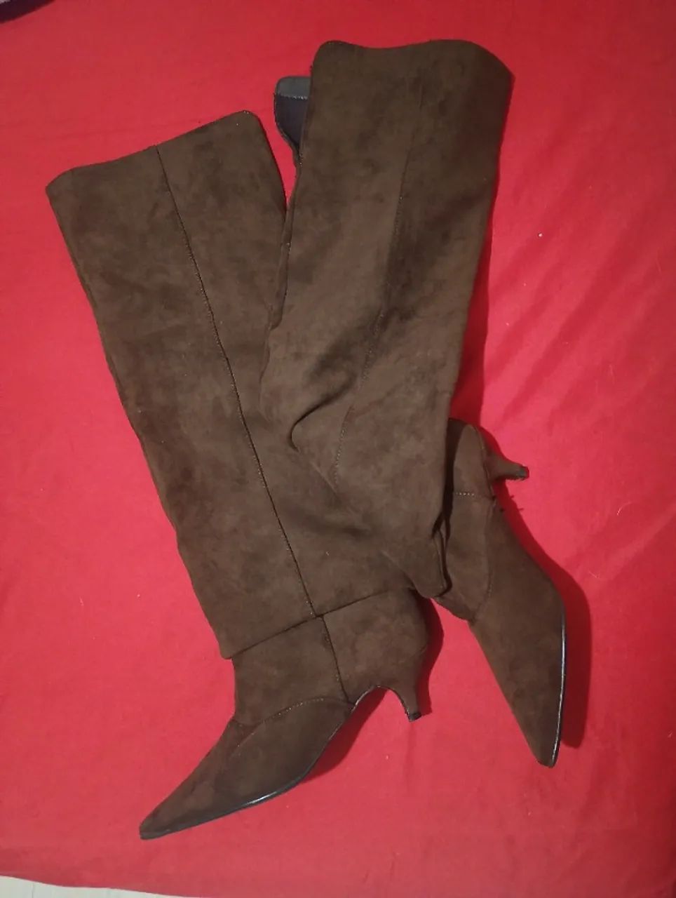 Bota Couro cano longo Satinato n.35 