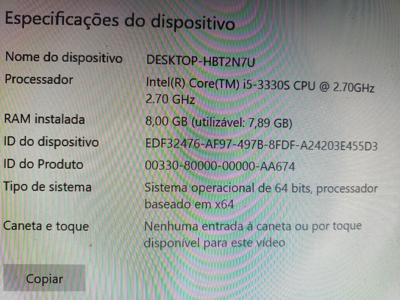 CPU I5 3ª ger 2.70hz - 8GB RAM / SSD 240GB - Foto 3