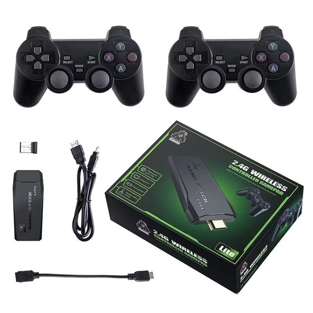 Gamestick lite 64gb com 2 controles