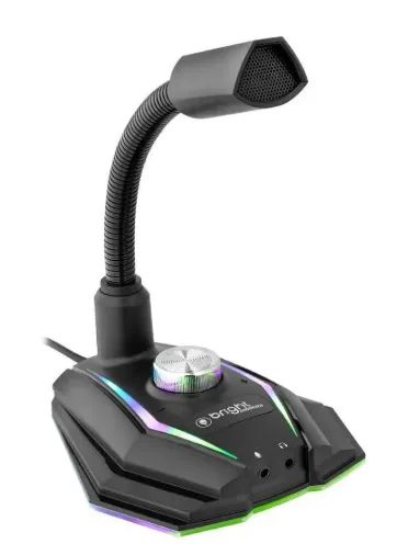 Microfone Gamer Bright, Rgb, Usb, Preto - 604
