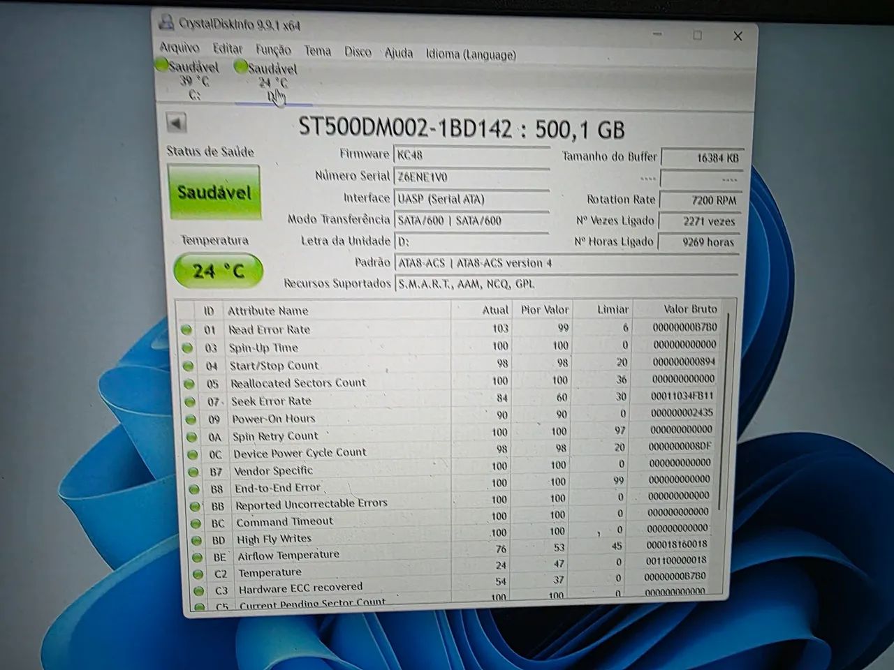 Hd 500gb seagate funcionando perfeitamente  - Foto 3