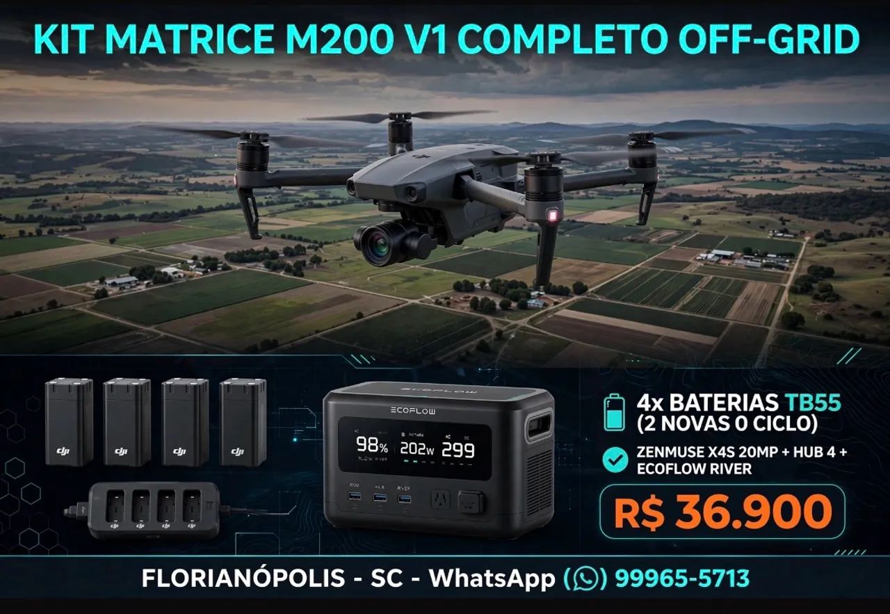VENDO KIT MATRICE 200 V1 COMPLETO OFF-GRID - PRONTO PRA TOPOGRAFIA - Foto 2