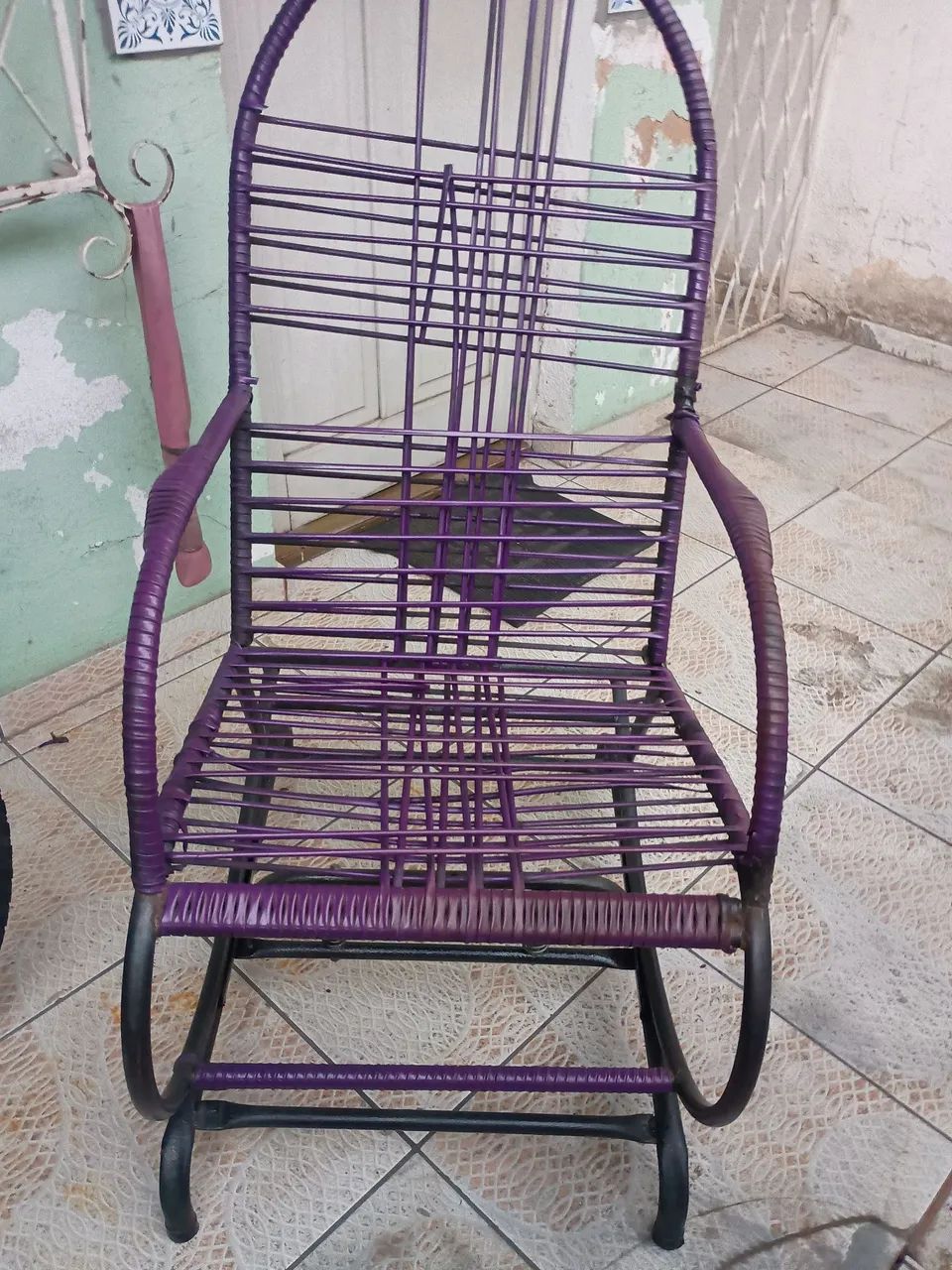 Cadeira de ferro de balanço 