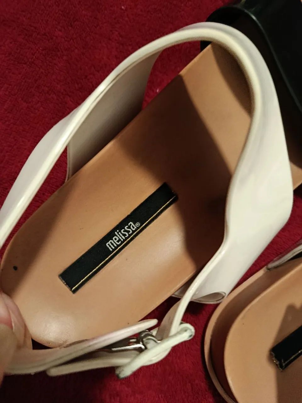 Sandália melissa preto e bege 36 - Foto 5