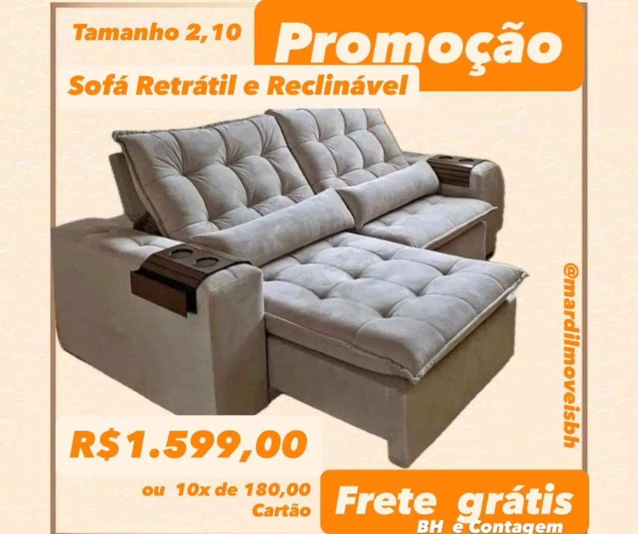 Lindo sofá retrátil 