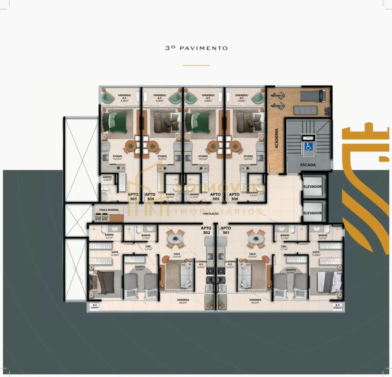 Oportunidade em Jardim Camburi: Studio com Garden e Lazer Completo! - Foto 3
