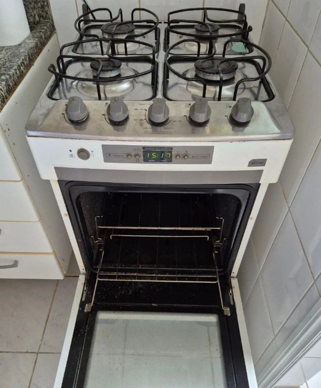 Fogão Brastemp Ative! Timer BF750BBUNA de Piso 4 bocas GN Com Display - Foto 2