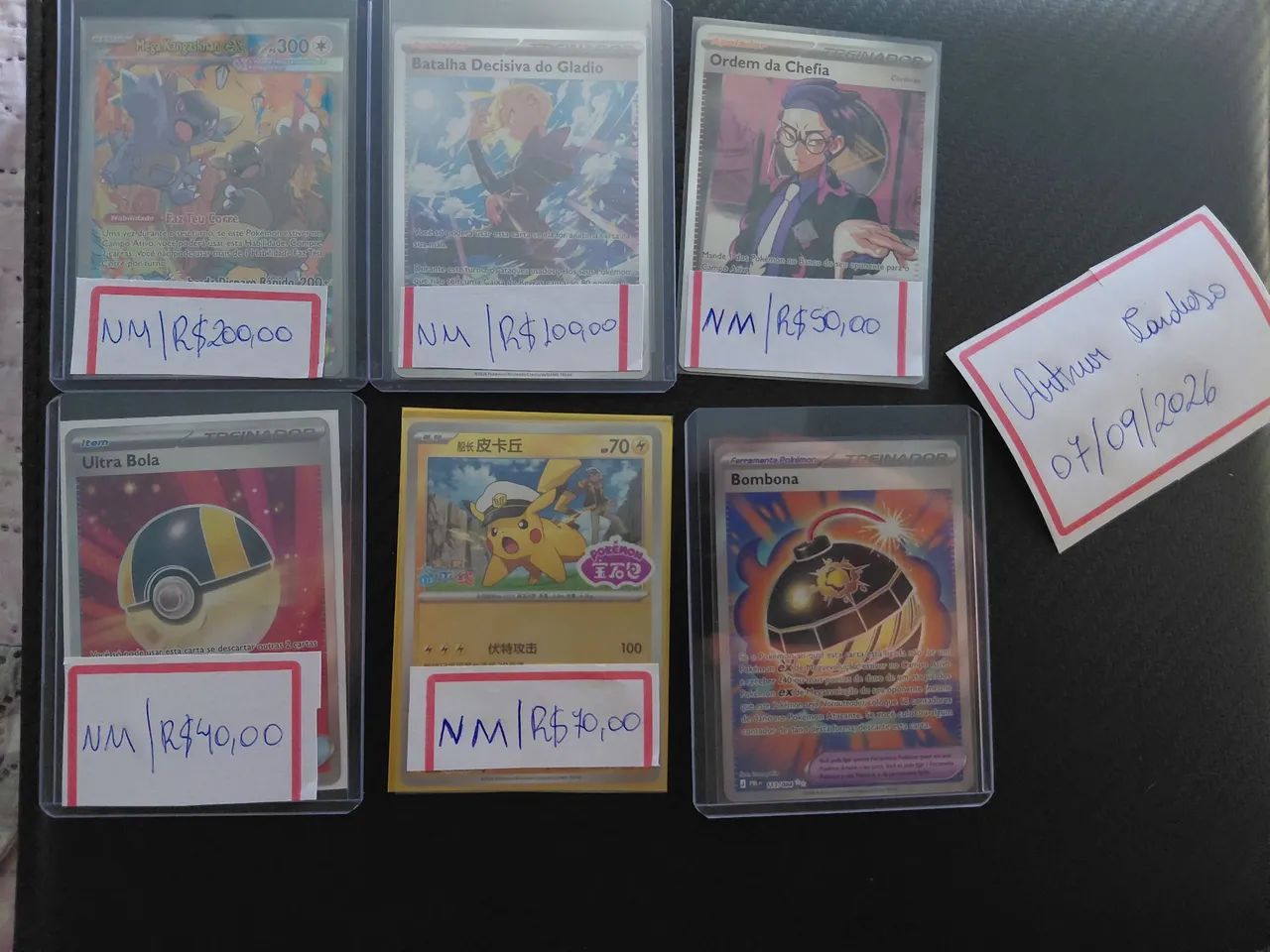 Combo de cards pokemon tcg NM