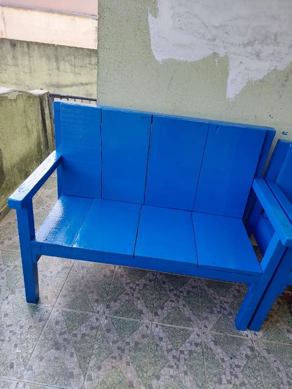 2 BANCOS AZUL RESISTENTE  - Foto 3