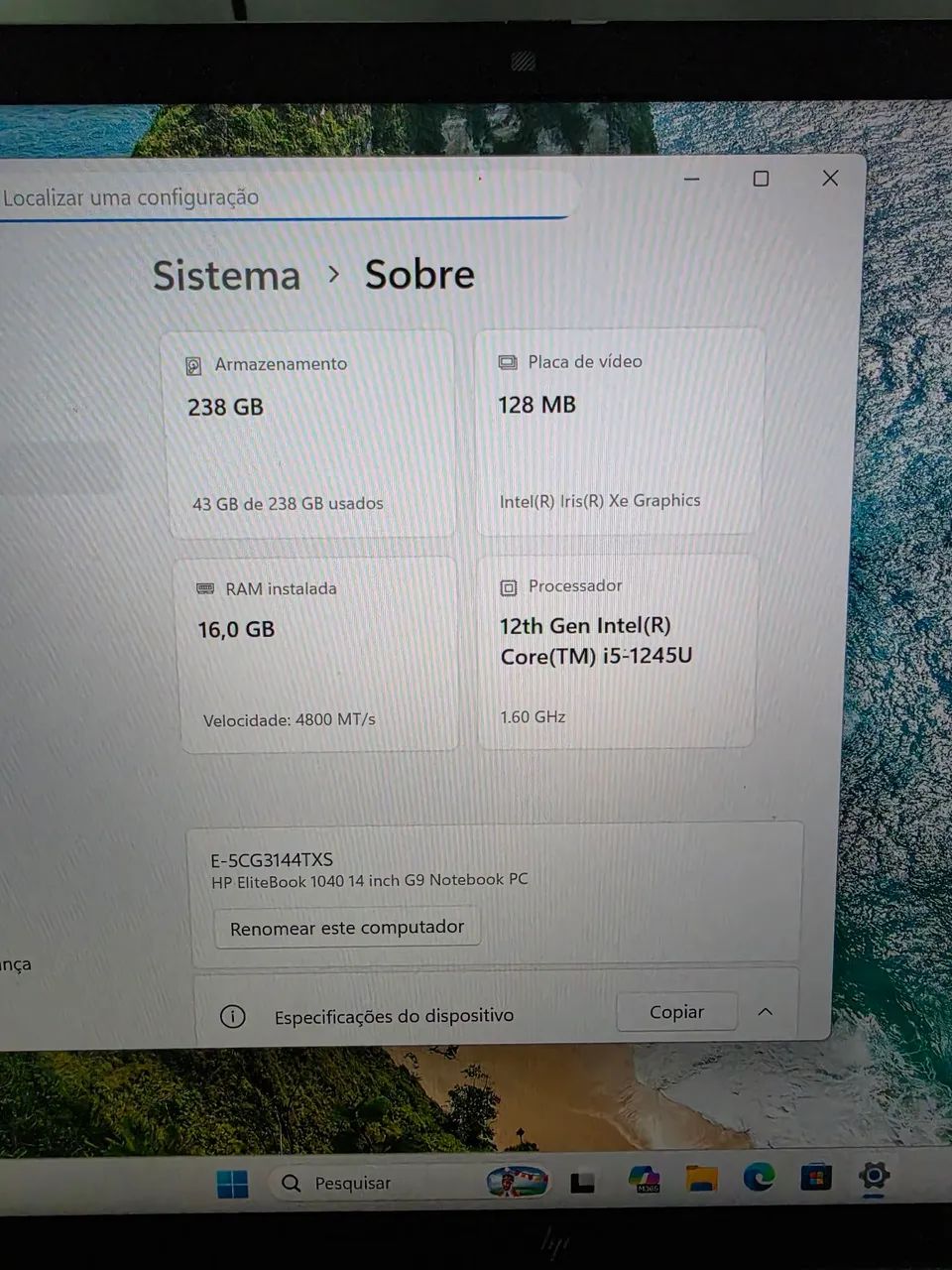 Notebook HP elitebook 14 g9 i5 12th 16gb 256ssd top  - Foto 2