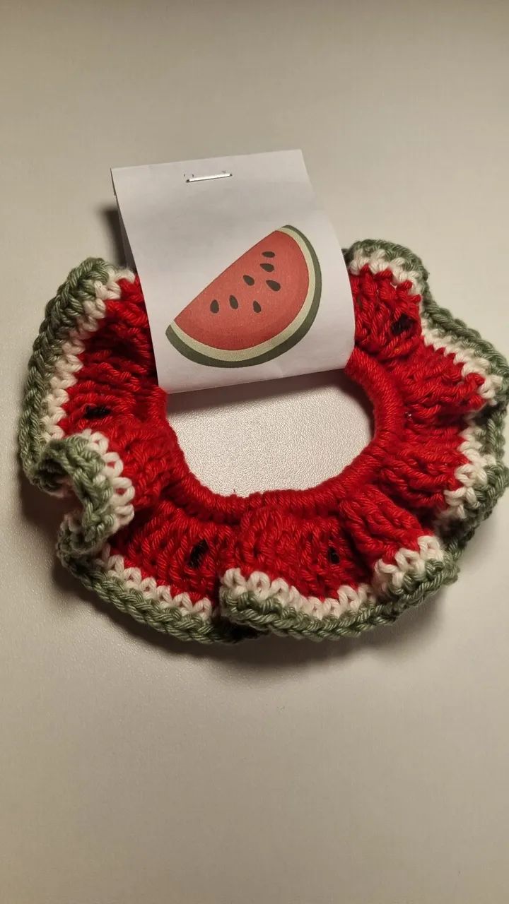 Xuxinha de cabelo de croche