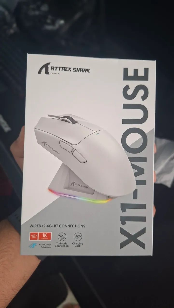 Mouse Attack Shark X11 - Preto - Foto 3